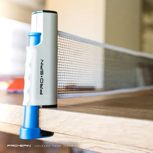 PRO SPIN Play Anywhere Portable Ping Pong Net ââ‚¬â€œ Retractable Table Tennis Net for Any Table Includes Convenient Storage Bag