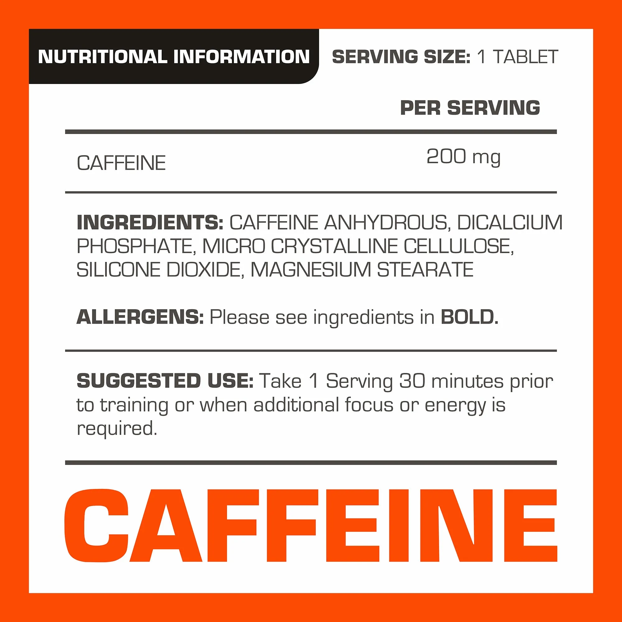 PROELITE Caffeine Vegan Tablets