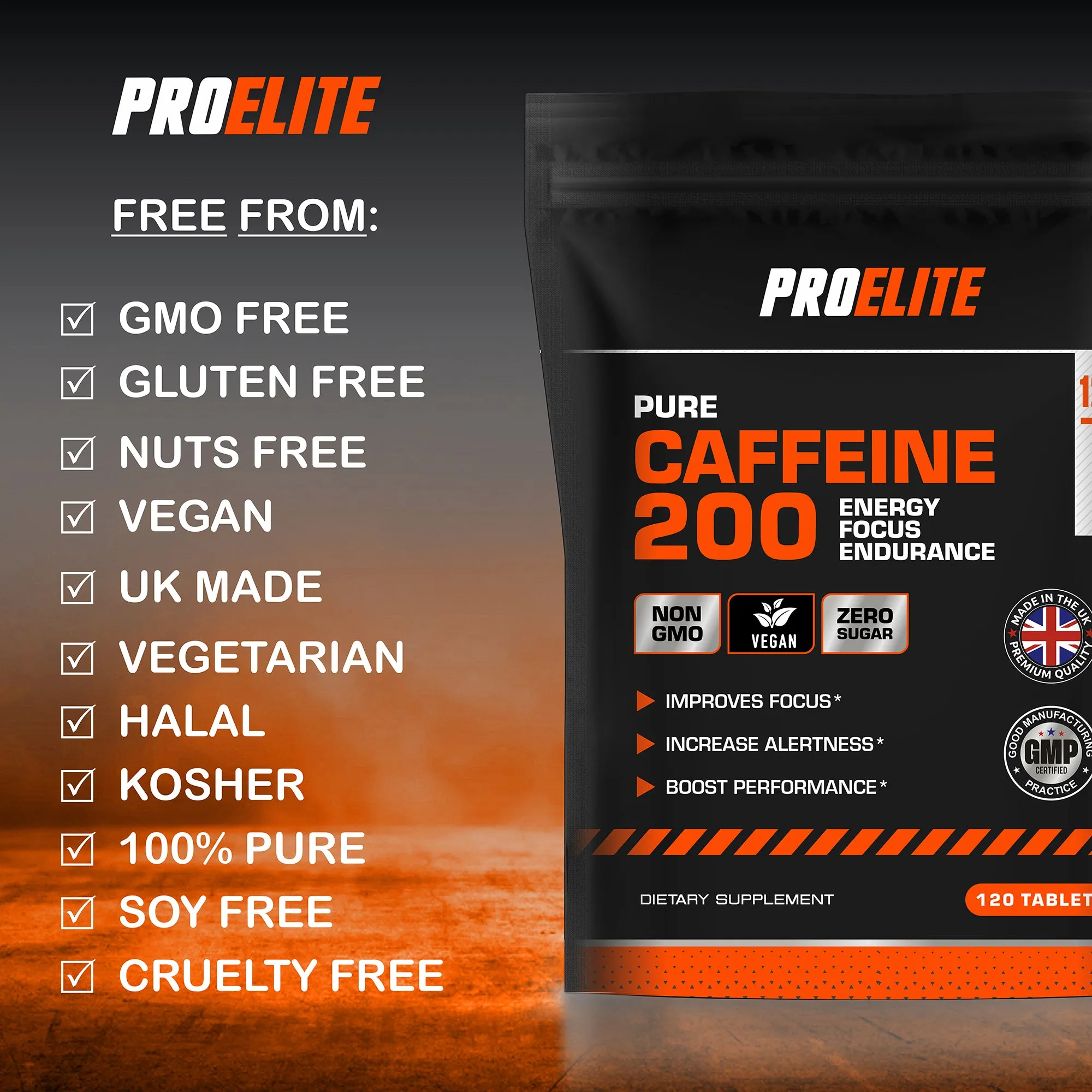 PROELITE Caffeine Vegan Tablets
