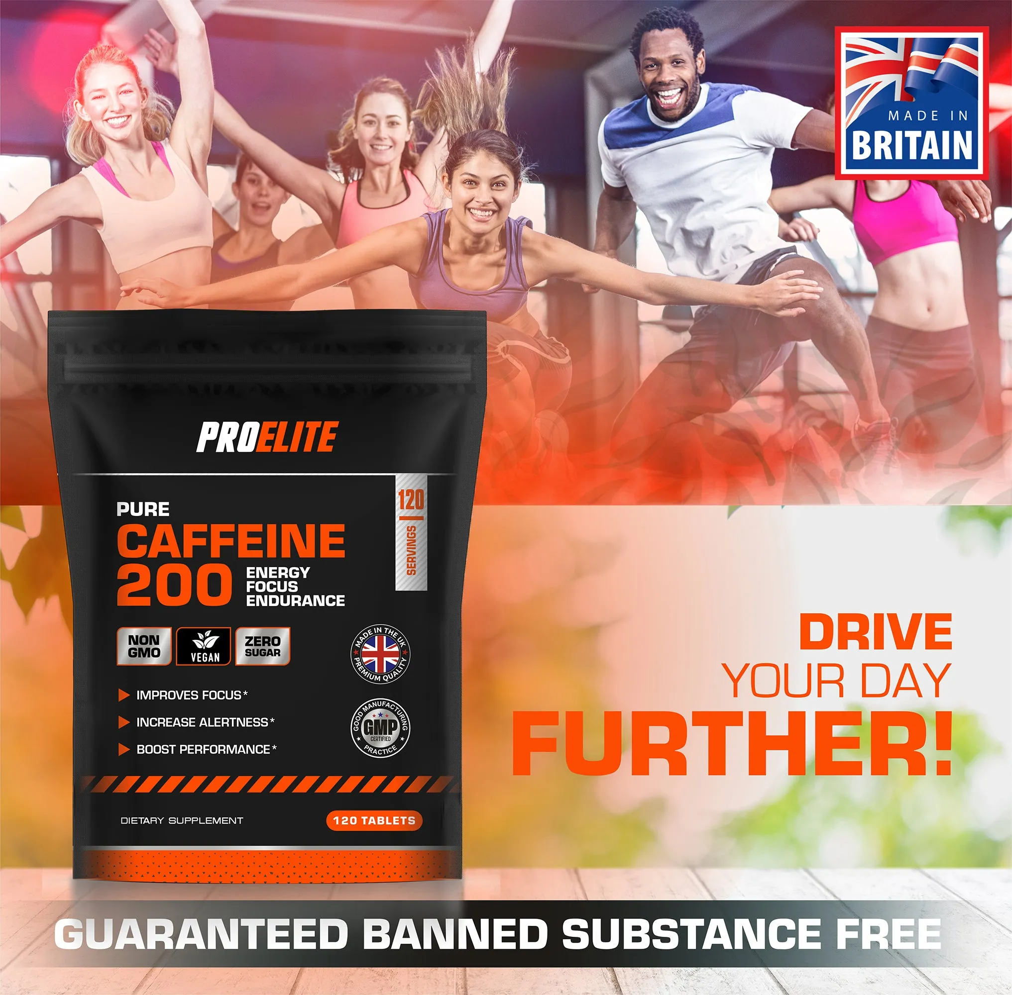 PROELITE Caffeine Vegan Tablets
