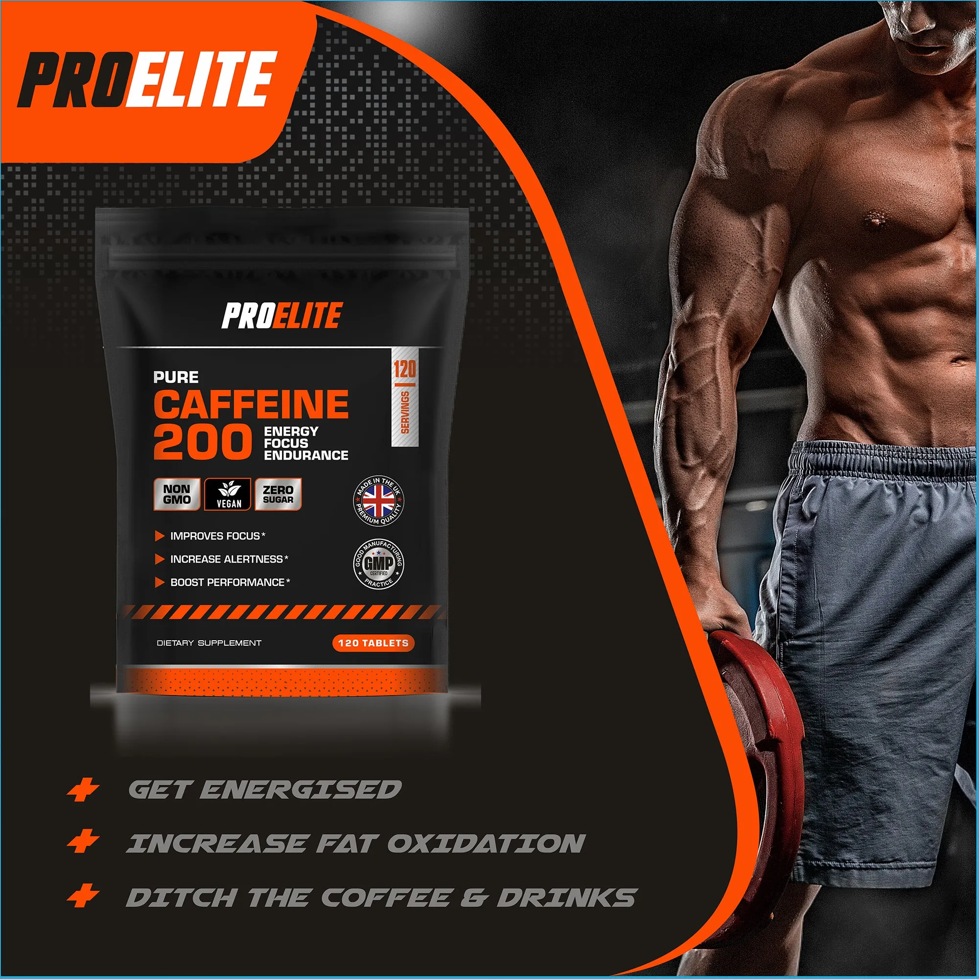 PROELITE Caffeine Vegan Tablets