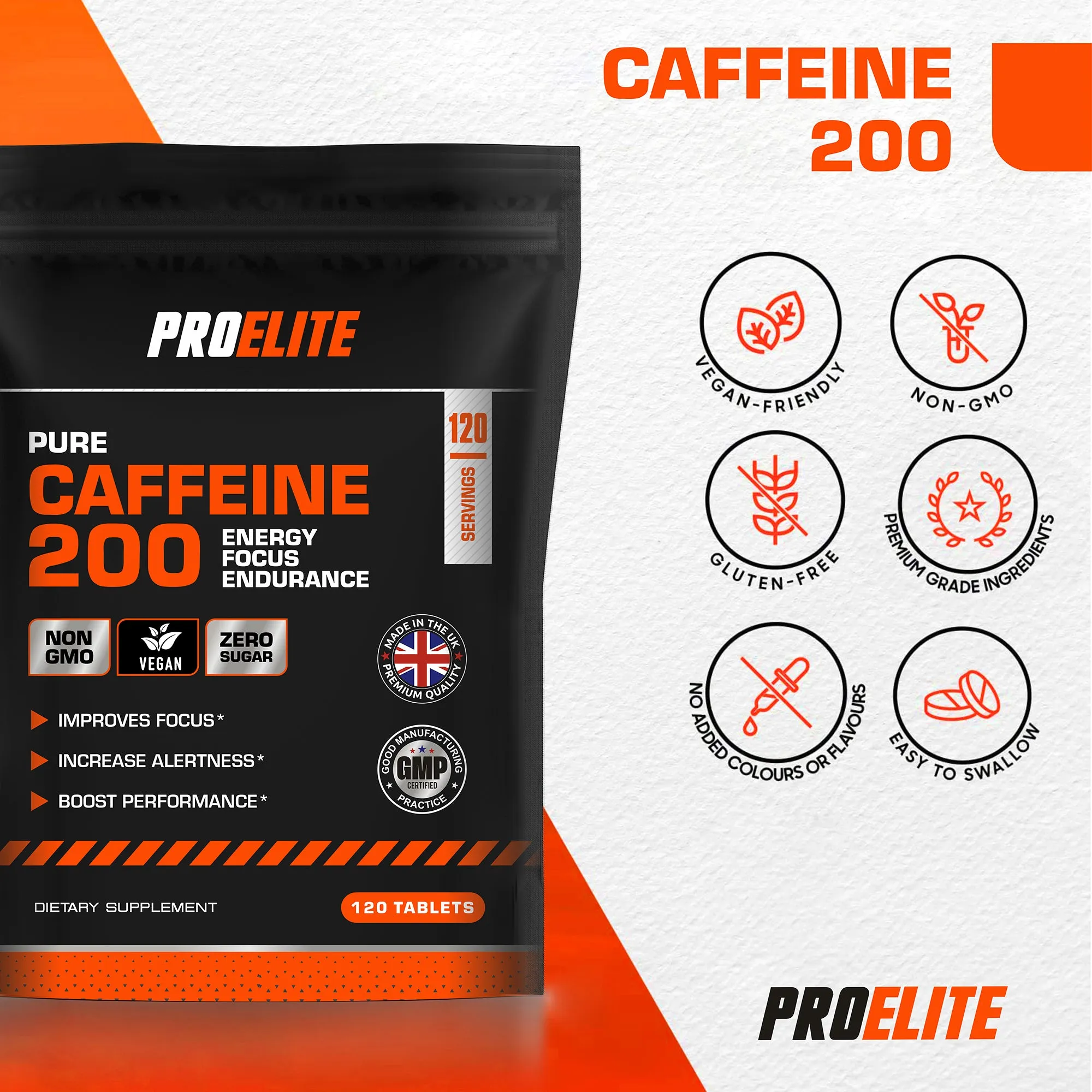 PROELITE Caffeine Vegan Tablets