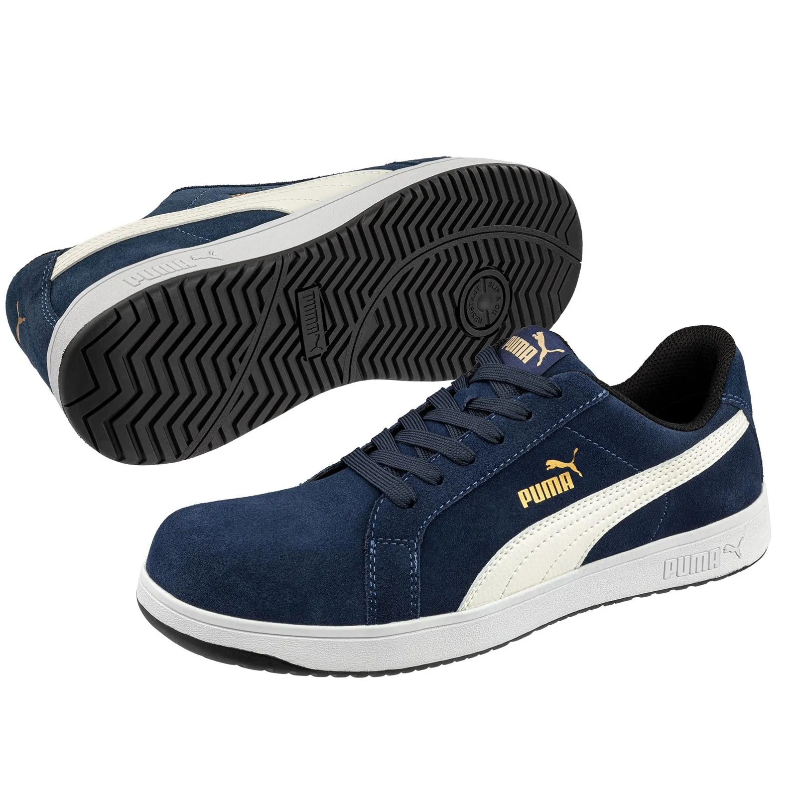 Puma Mens Iconic Suede Navy Low Composite Work Safety Trainers