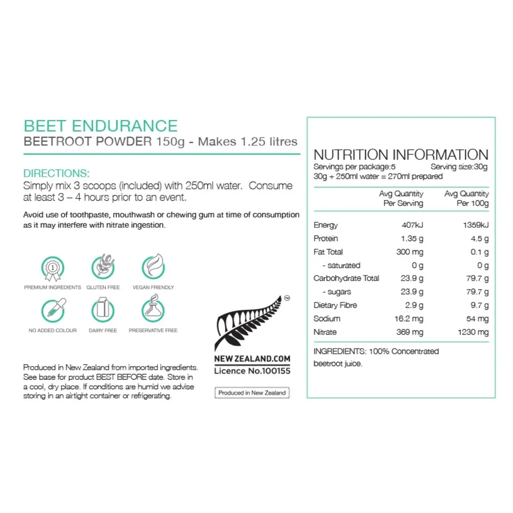 PURE Beet Endurance - Concentrate 150g