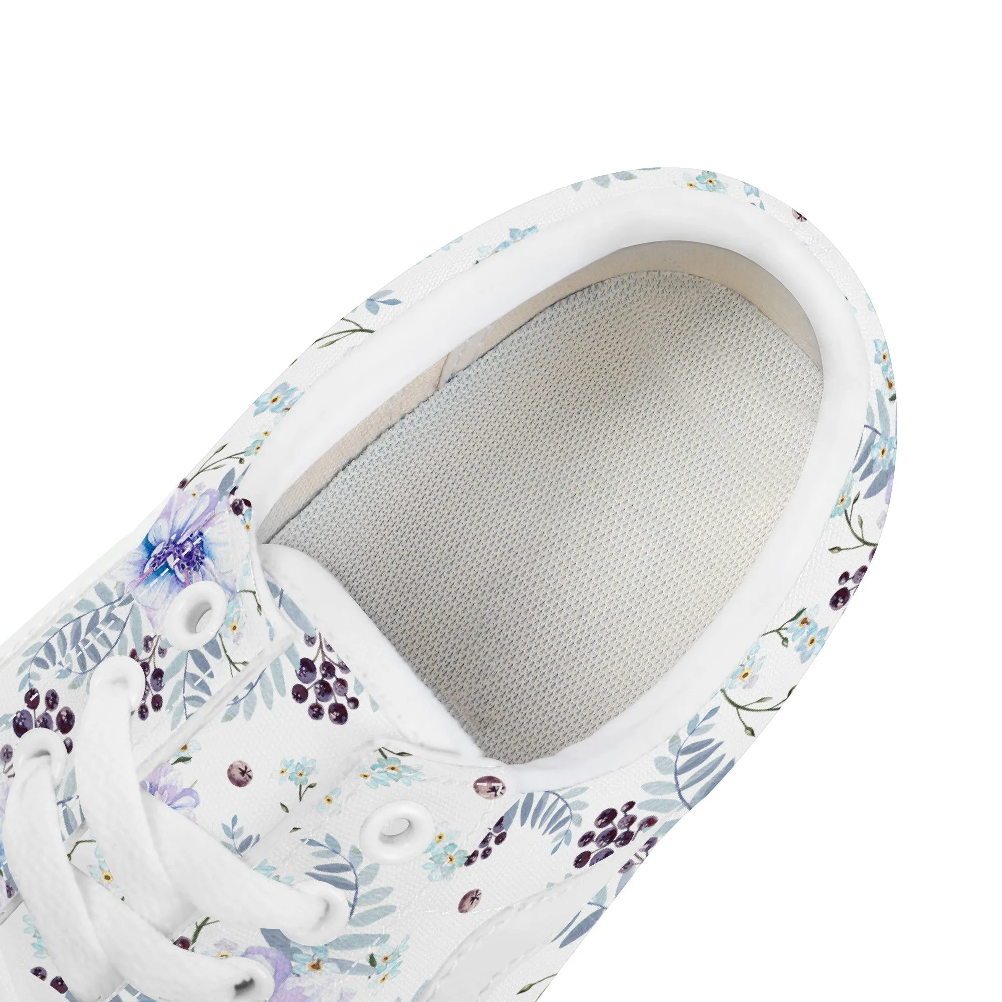 Purple Bloom Low Top Flat Sneaker
