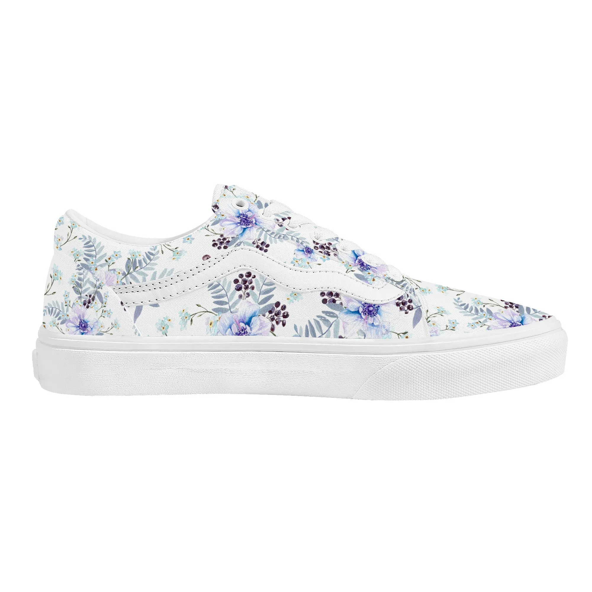 Purple Bloom Low Top Flat Sneaker