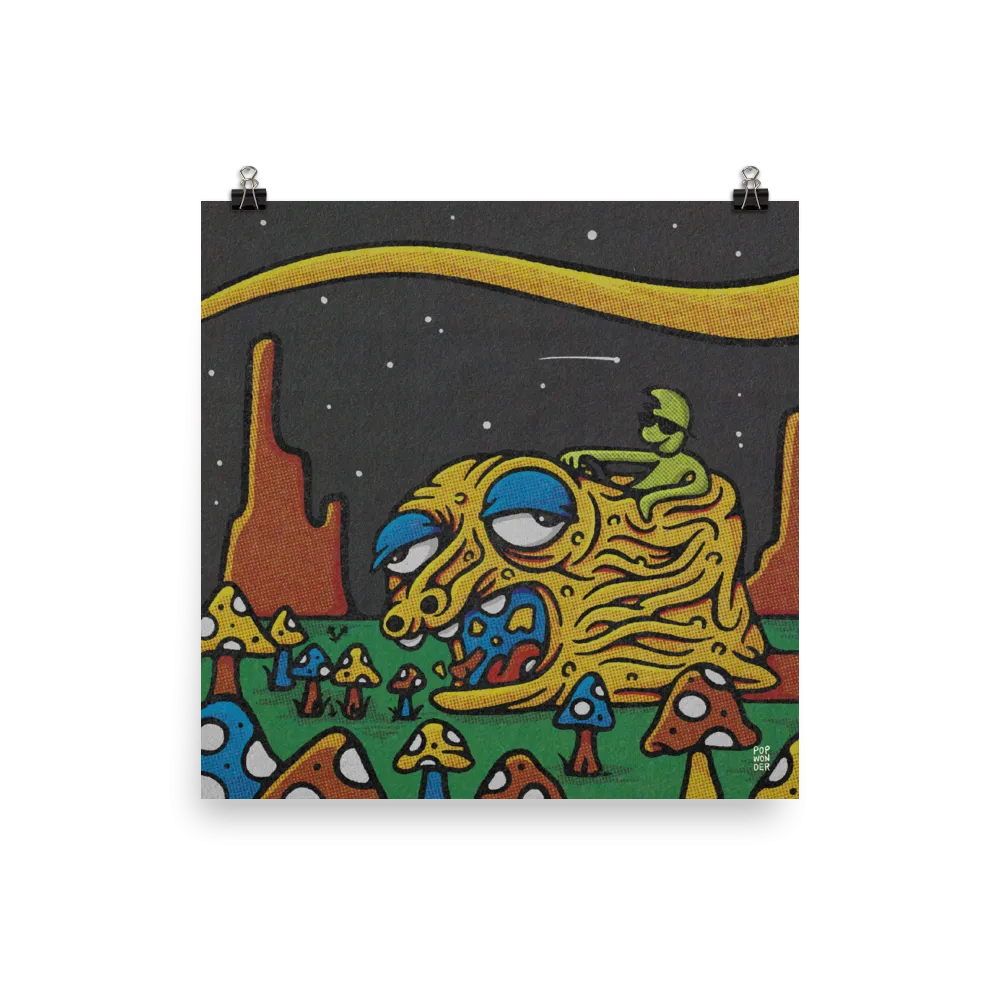 "Workin Overtime" Pop Wonder Art Print 12in x 12in