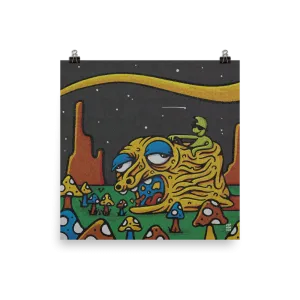 "Workin Overtime" Pop Wonder Art Print 12in x 12in