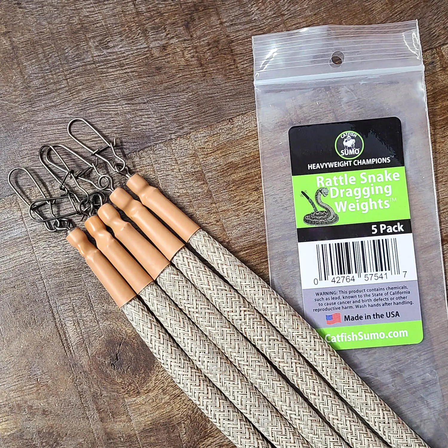 Rattle Snake™ Dragging Weights, Rattling Sinkers for Easily Drifting and Trolling Through Snags, Without Hangups