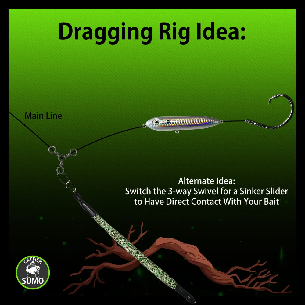 Rattle Snake™ Dragging Weights, Rattling Sinkers for Easily Drifting and Trolling Through Snags, Without Hangups