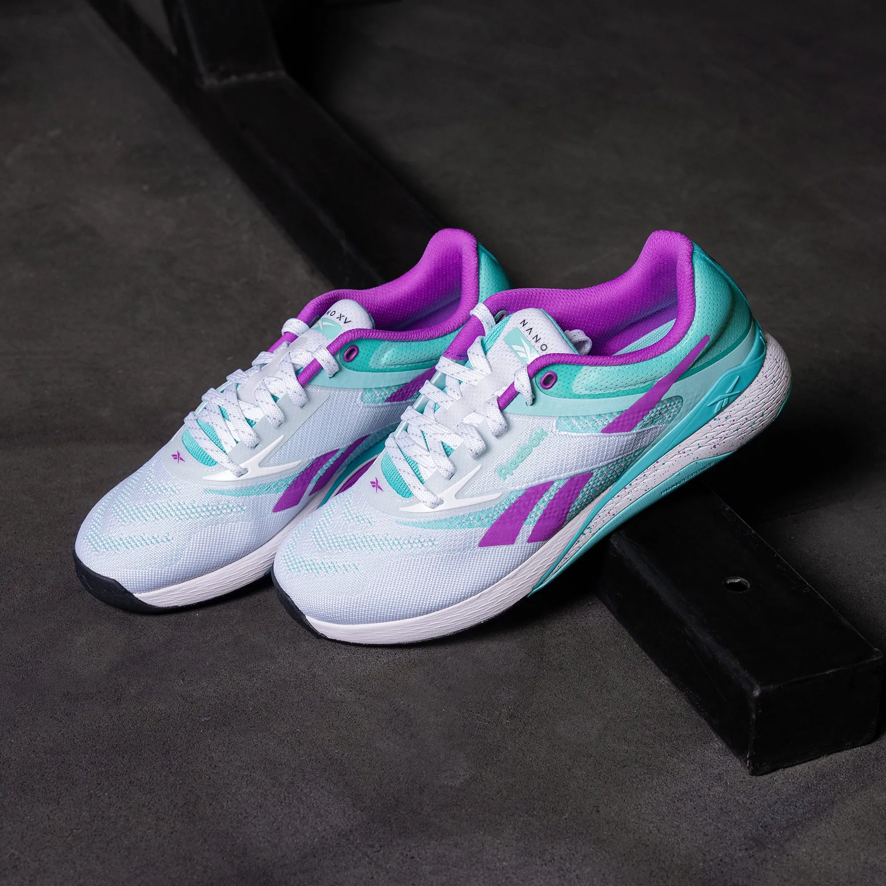 REEBOK - NANO X5 - FTW WHITE/AI AQUA/PURPLE RAVE