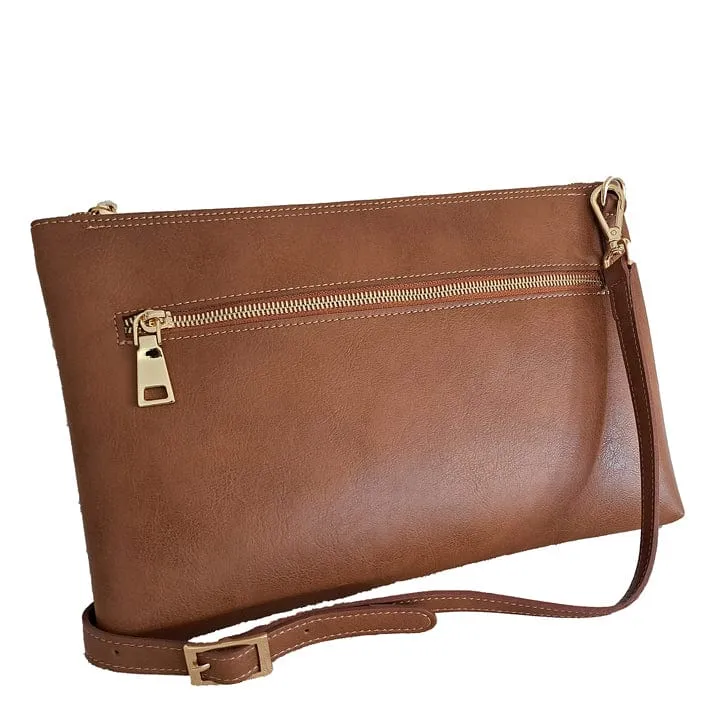 Rimini Women's Vegan Leather Shoulder Bag | Cognac