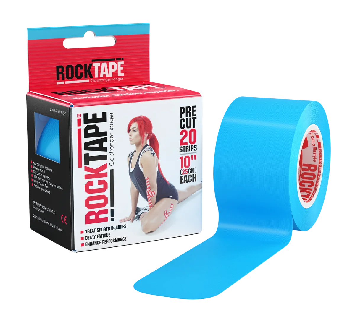 Rocktape 2" Pre-cut INTL, 20 Strips