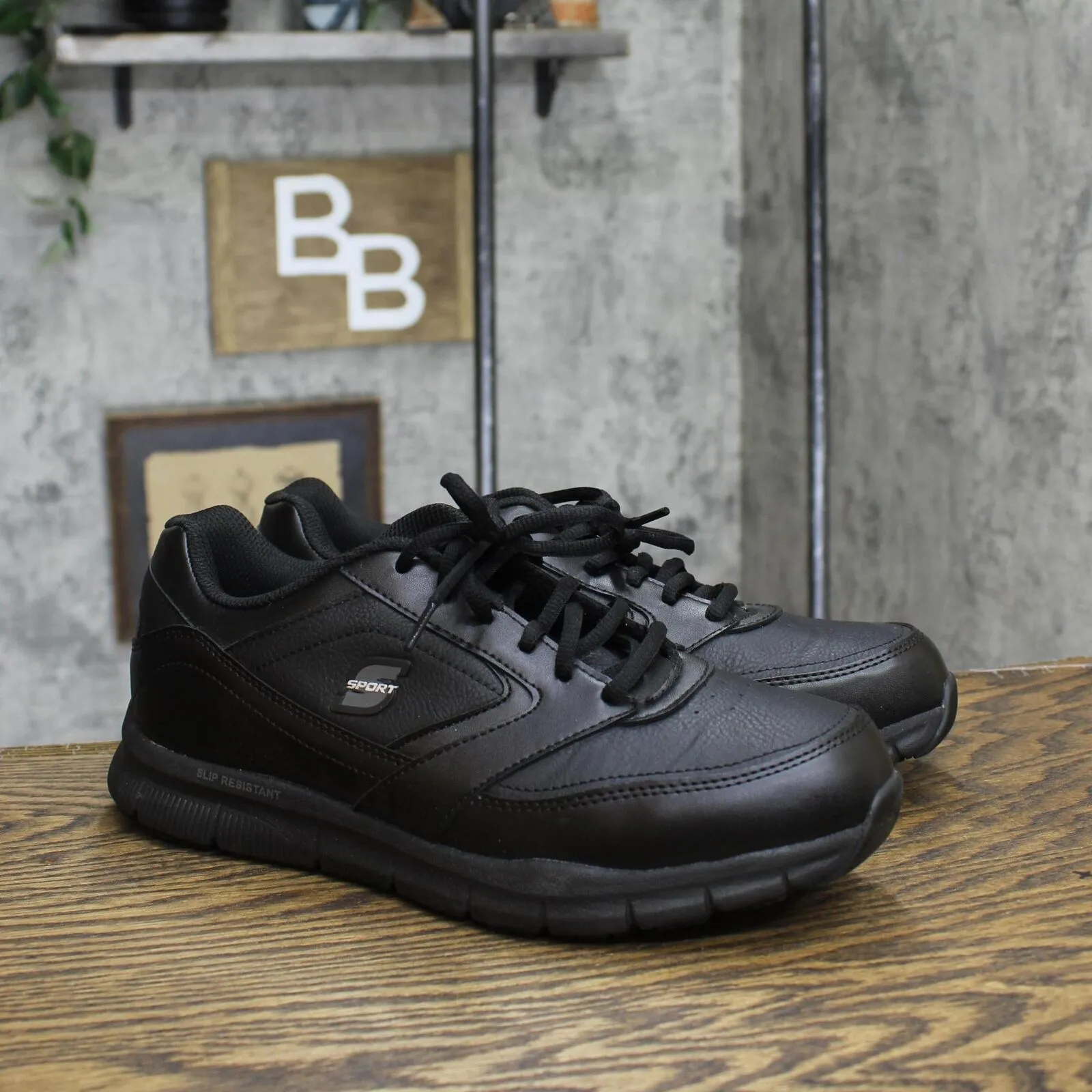 S Sport By Skechers Men's Brise Slip Resistant Sneakers 77424933 Black 9.5M