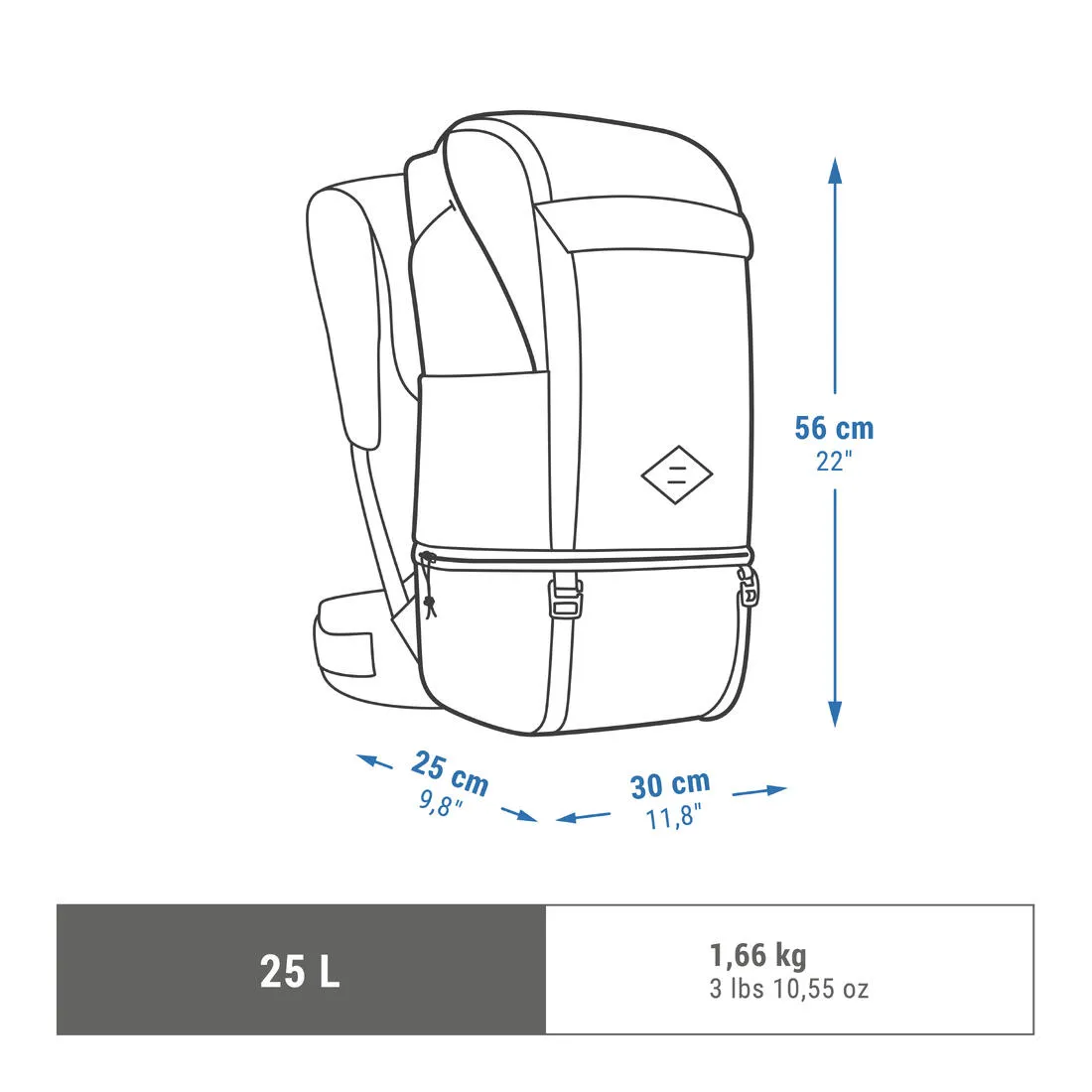 Sac à dos de randonnée 25l - nh arpenaz 900