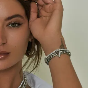 Sahira Karla Tennis Bracelet in Silver