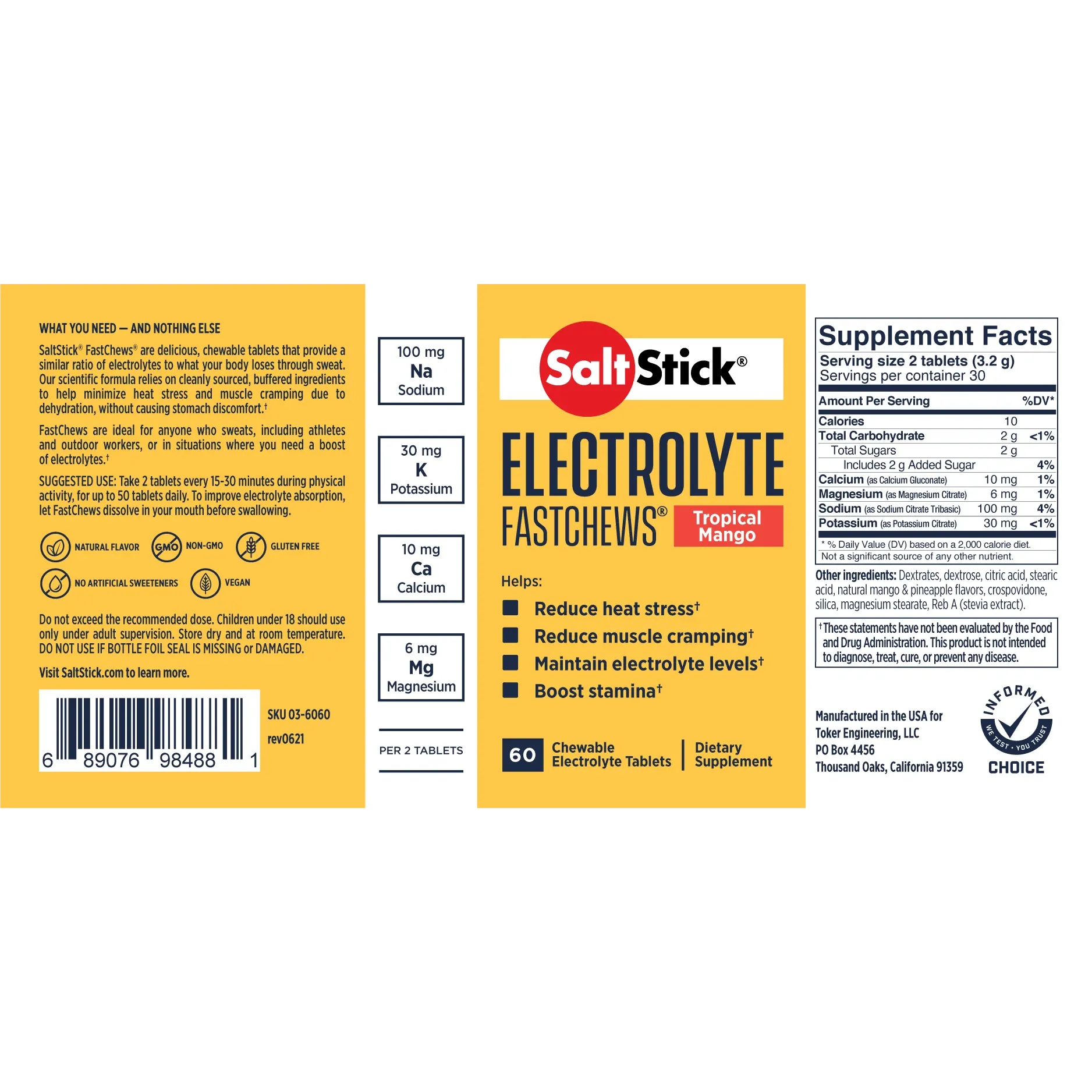 SALTSTICK FASTCHEWS 10 CHEW PACKS - BOX OF 12 - SAVE 14%