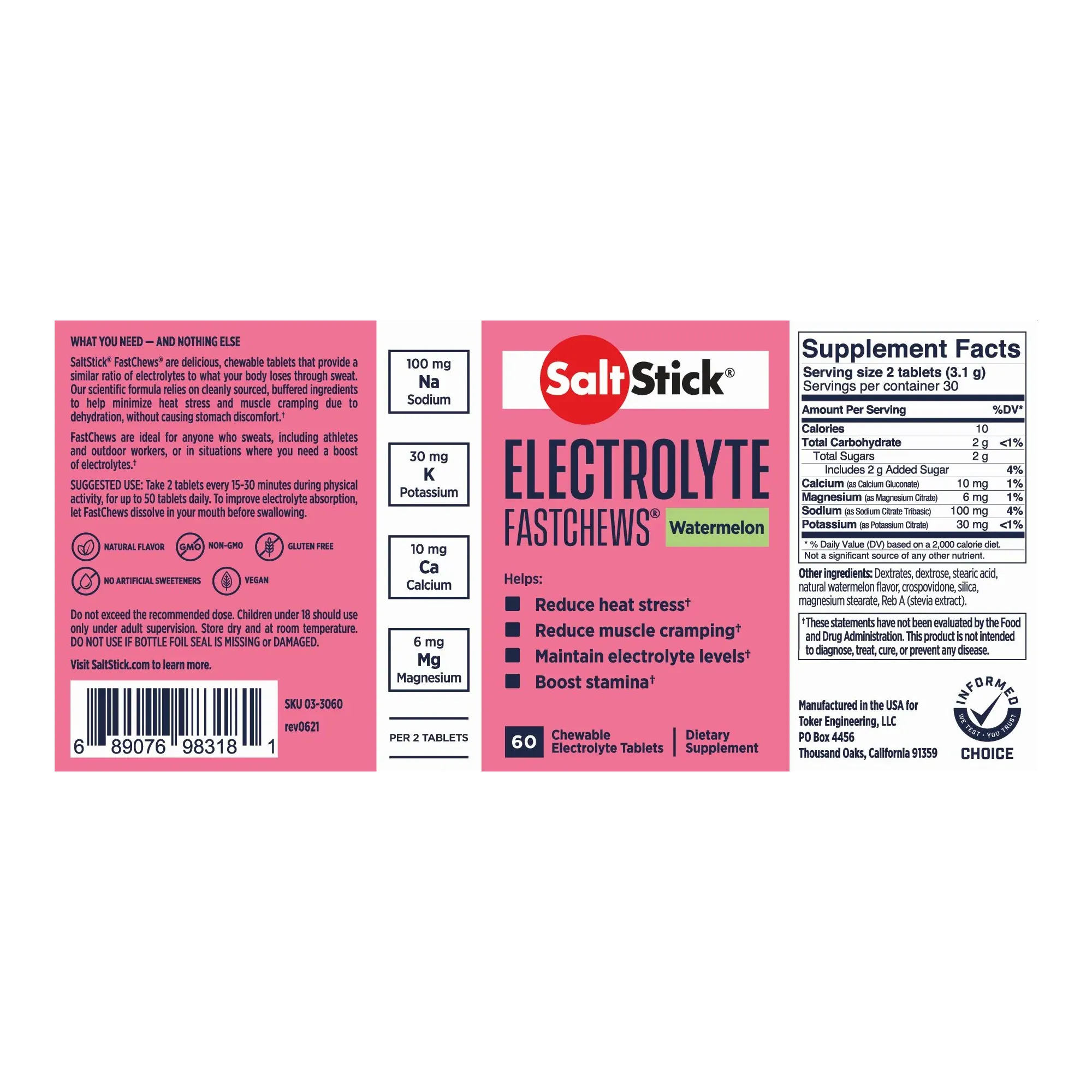 SALTSTICK FASTCHEWS 10 CHEW PACKS - BOX OF 12 - SAVE 14%