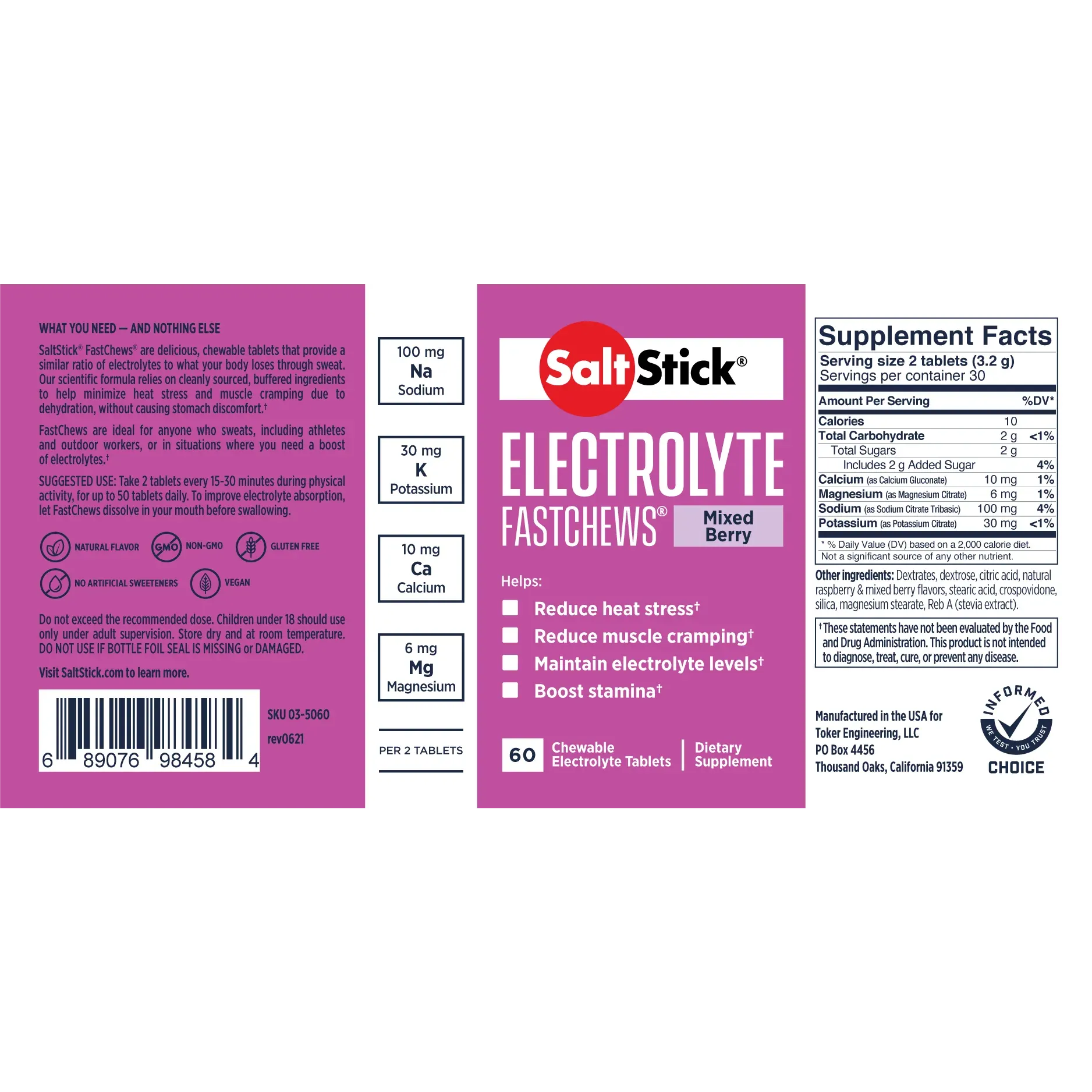 SALTSTICK FASTCHEWS 10 CHEW PACKS - BOX OF 12 - SAVE 14%