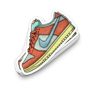 SB Dunk Low "Orange Noise Aqua" Sneaker Sticker