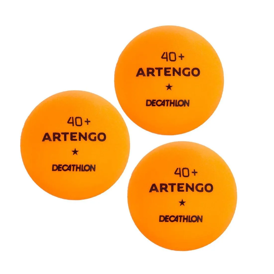 Set of 2 TTR 100 3* All-Round Table Tennis Bats and 3 TTB 100* 40  Balls Orange