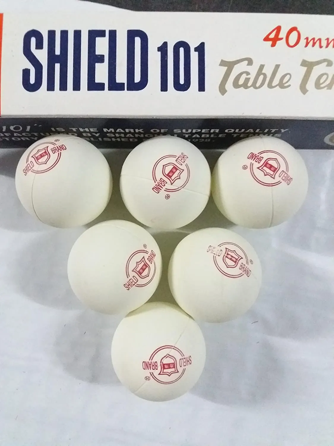 Shield 101 Table Tennis Ball, 40mm (12 balls)