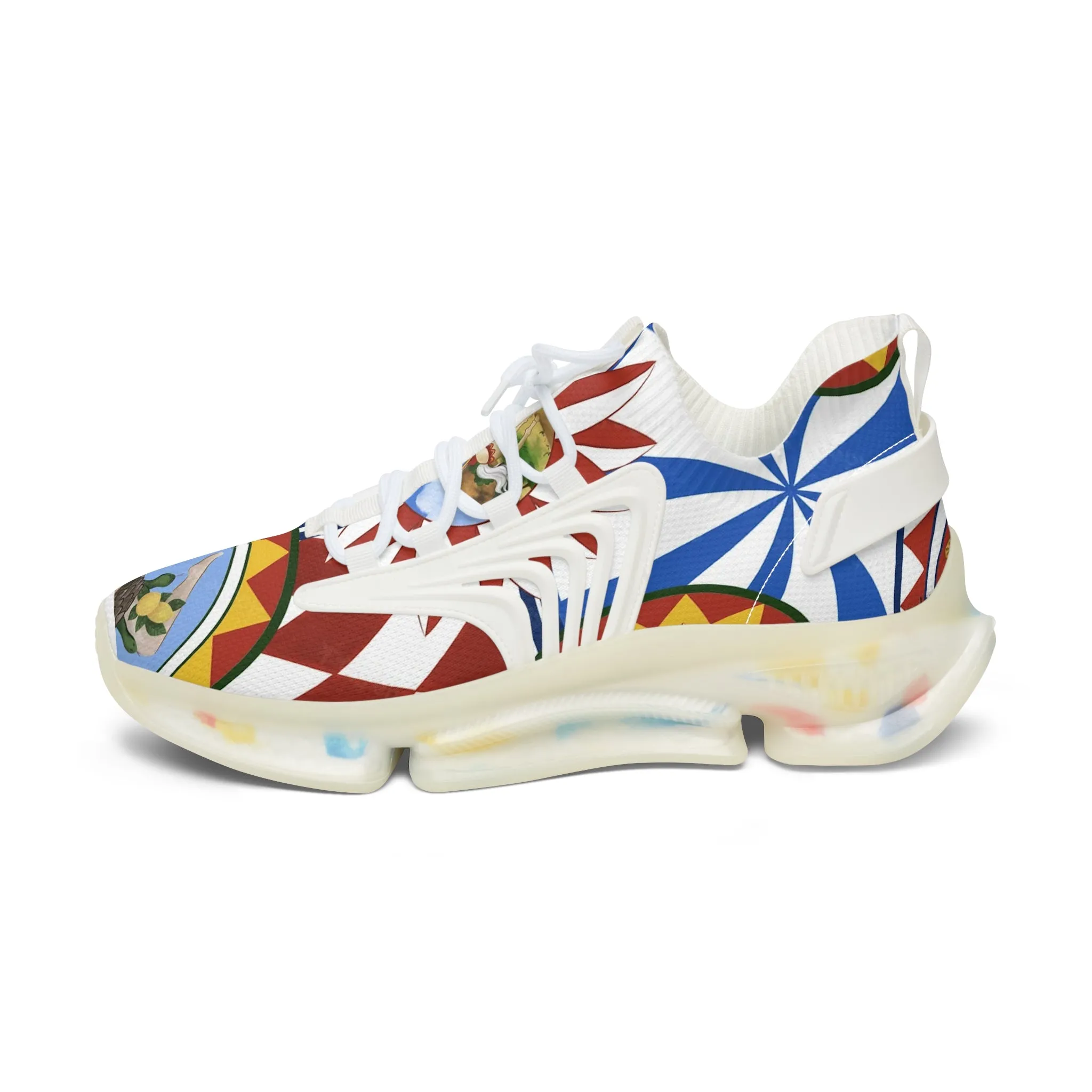 Sicilian Design Mesh Sneakers for Women - Design by Margo Makaroff- Personalization Available