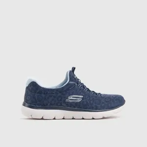 Skechers Slip On Comfort Summits Navy 15011