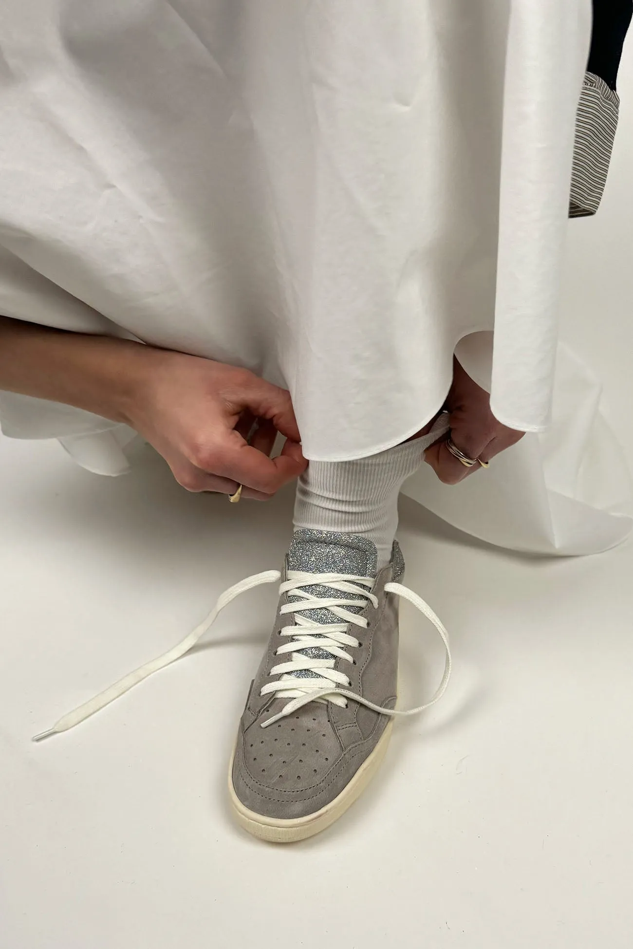 Sneaker Olivia 300 | Grå Mocka
