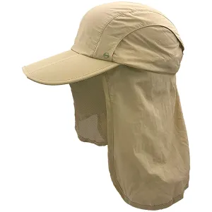 SOBEYO Outdoor Snap Hats Boonie Brim Ear Neck Cover Sun Cap