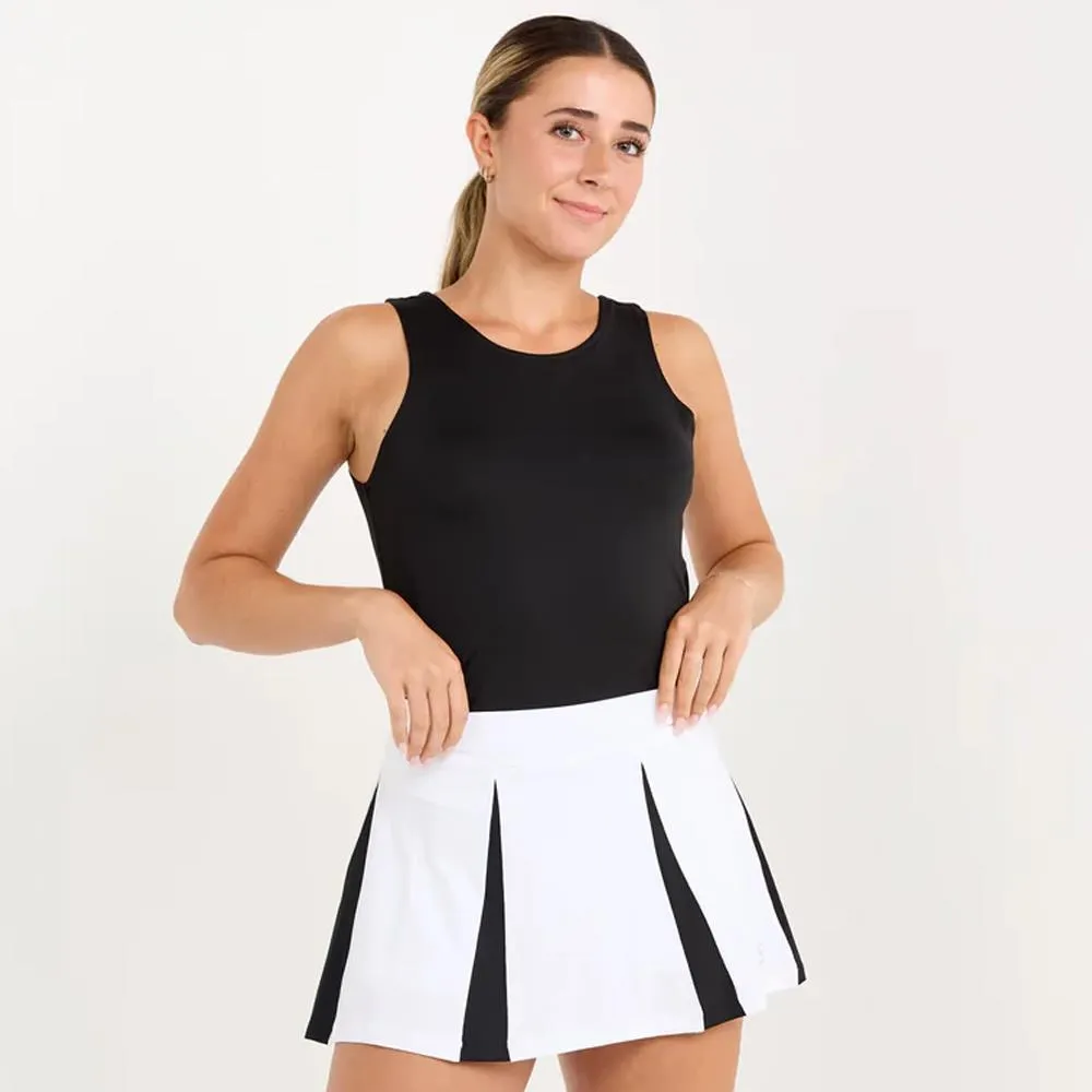 Sofibella Women's Monochrome 13" Skirt - White/Black