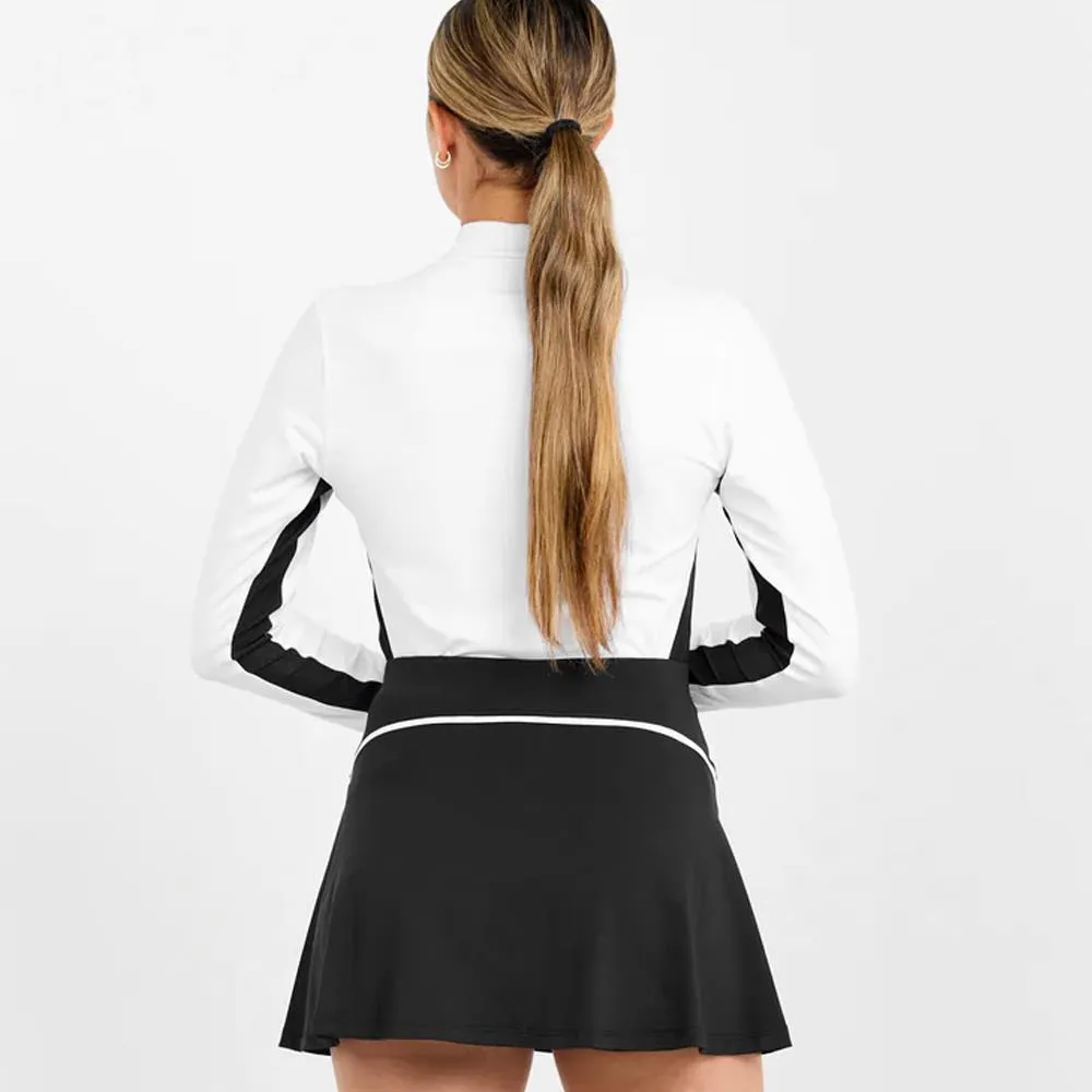 Sofibella Women's Monochrome 14" High Waist Skirt - Black/White