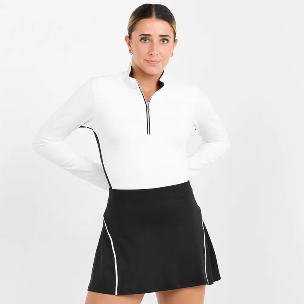 Sofibella Women's Monochrome 14" High Waist Skirt - Black/White