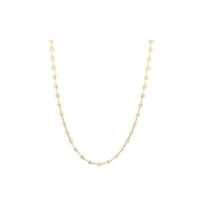 Spaced Round Diamond Bezel Eternity Necklace