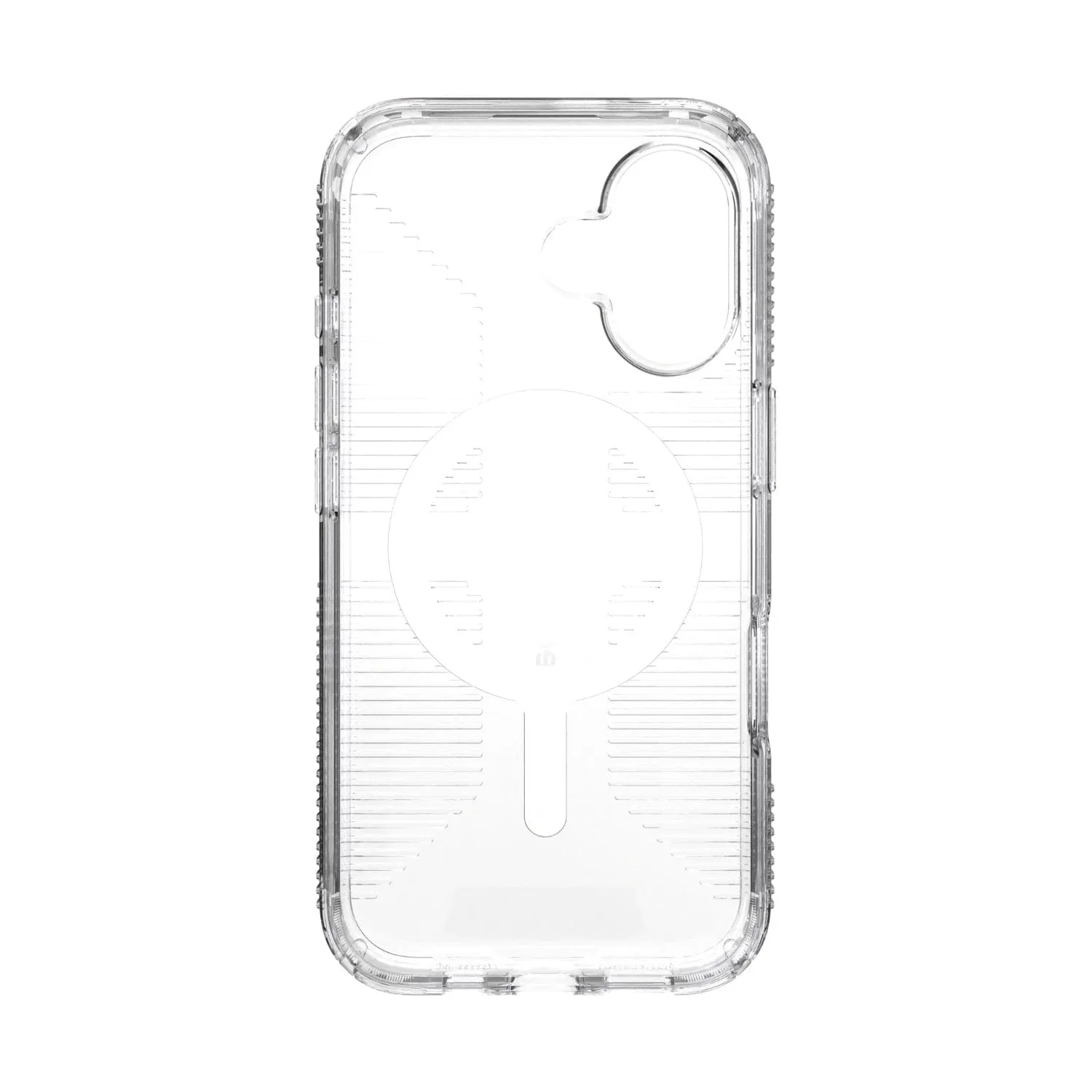 Speck Gemshell Grip MagSafe Case – Apple iPhone 16 – Clear & Chrome