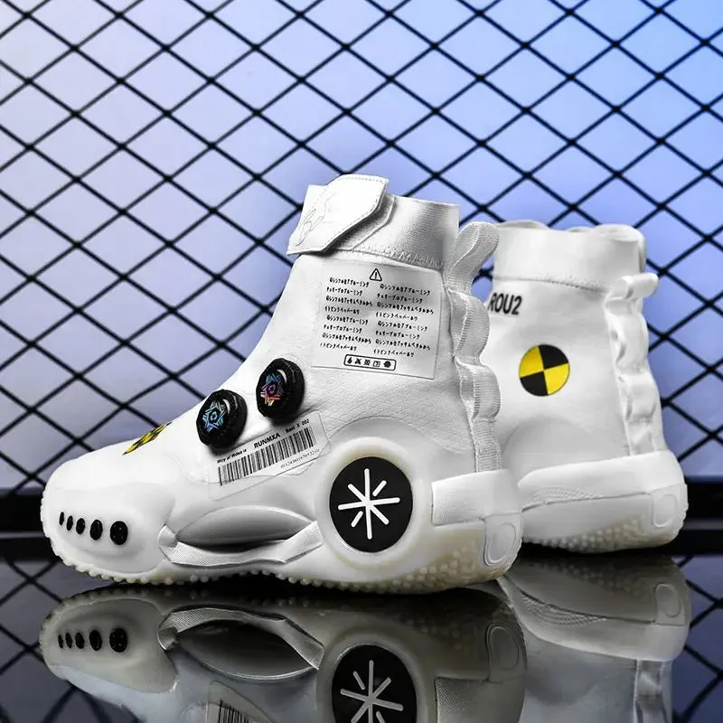 SpinFlex Rotating Sports Shoes: Rotating Button Sports Shoes – High Top, Breathable, Shock Absorption, Casual Couple Shoes