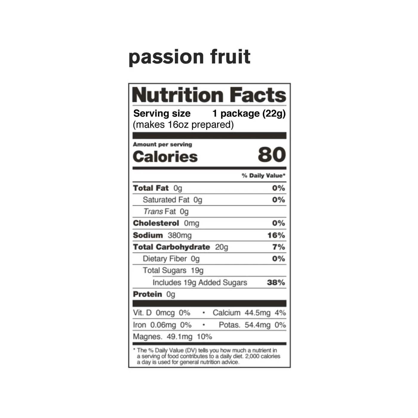 Sport Hydration Drink Mix, Passion Fruit, Single Serving