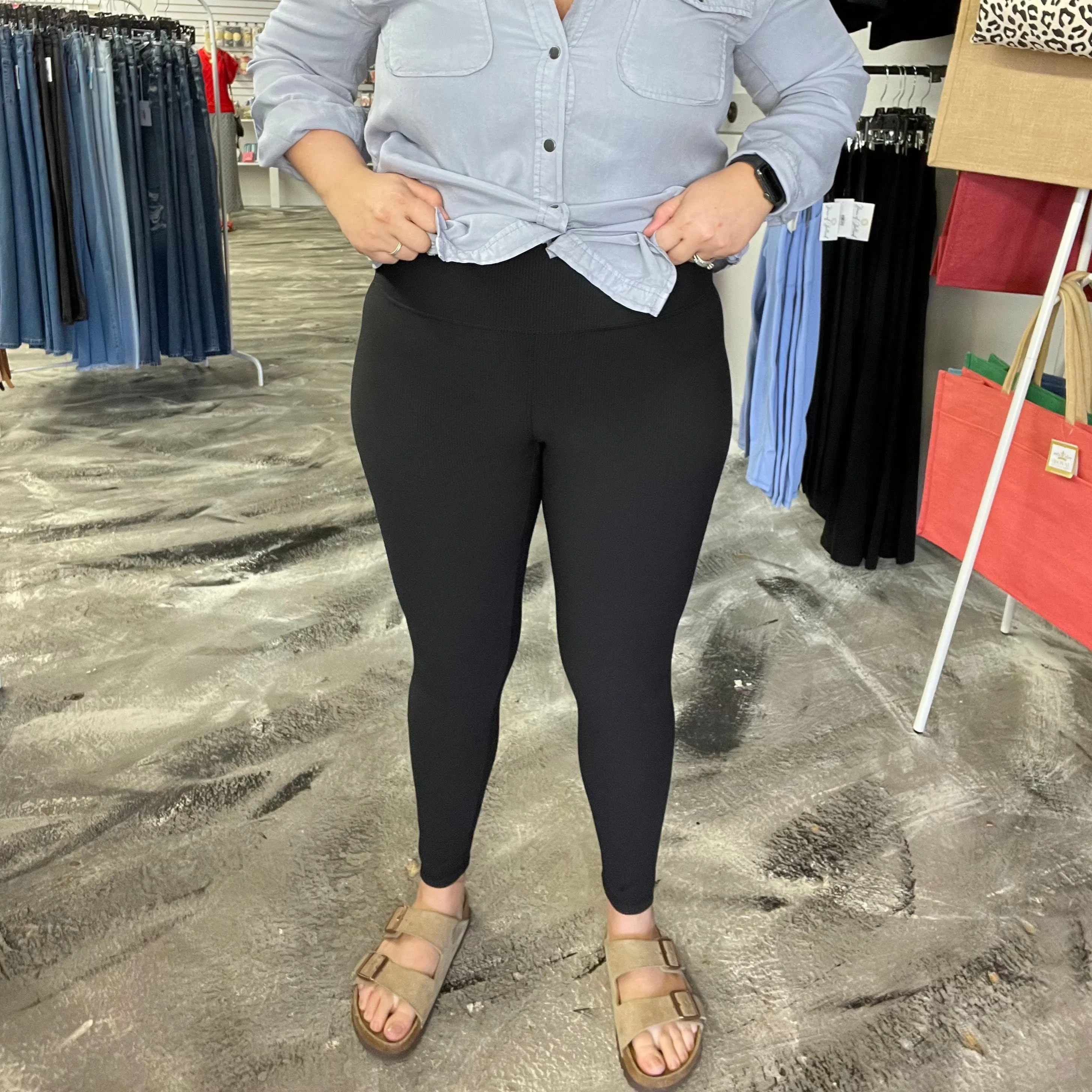 Star Of The Barre Ribbed Leggings Black
