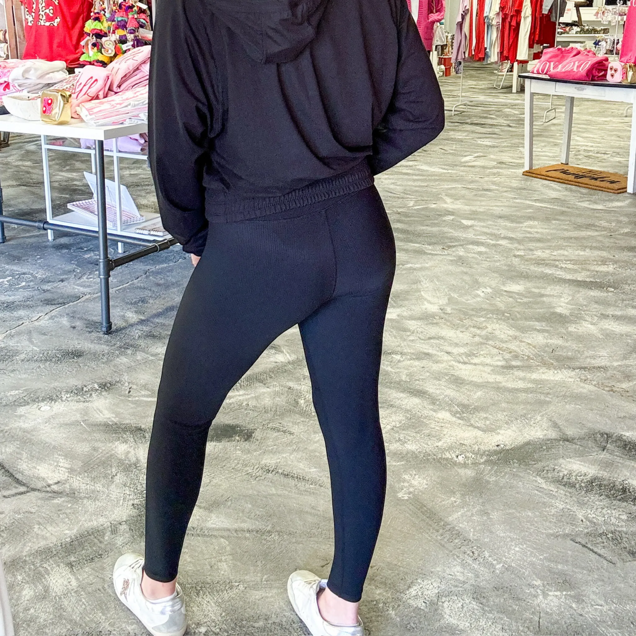 Star Of The Barre Ribbed Leggings Black