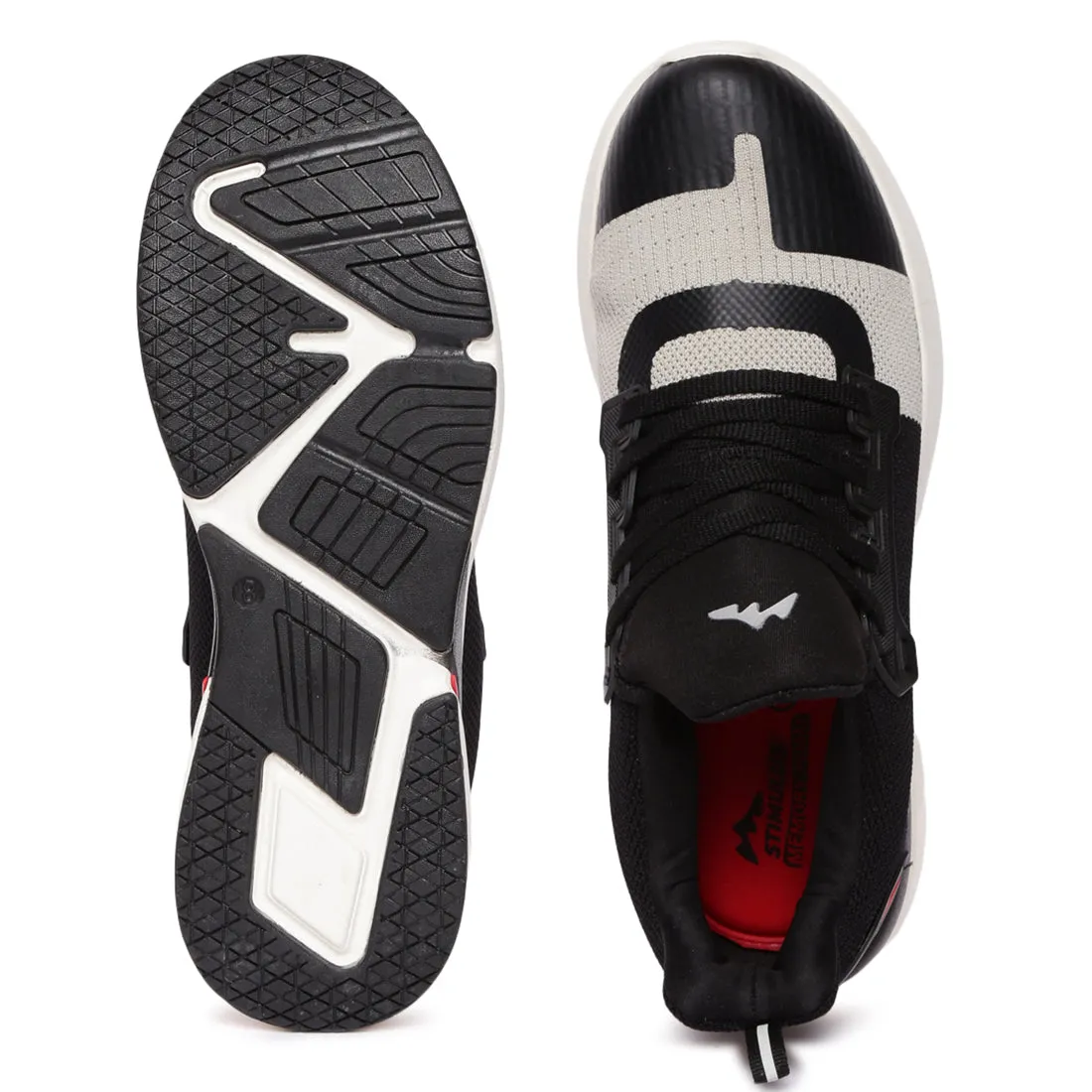 Stimulus FBSTG6014A Black And Grey Comfortable Daily Outdoor Sports Shoes For Men
