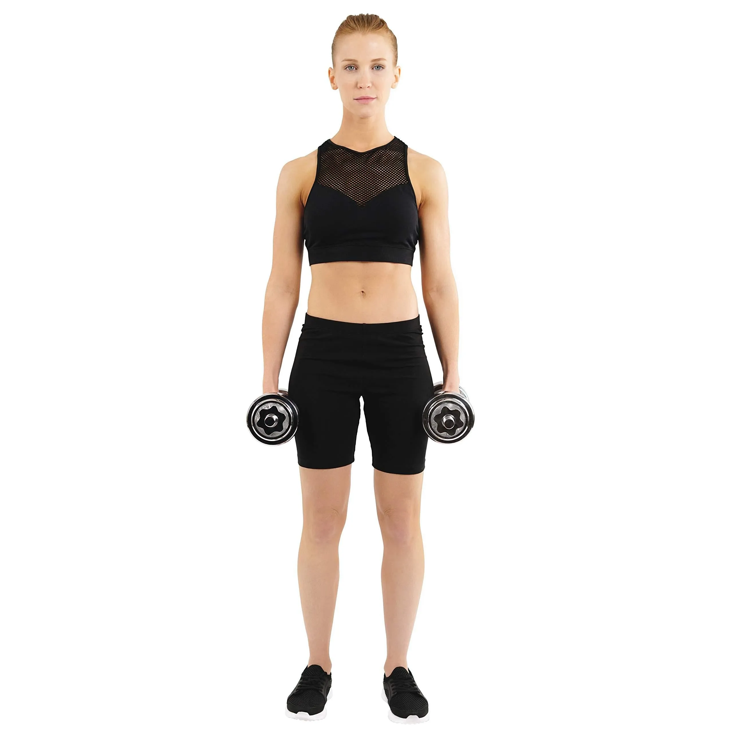 Sunny Health (SJTT9) 14 and Fitness 33-Pound Dumbbell Chrome Set
