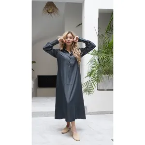 Tahiti denim gallabia dress