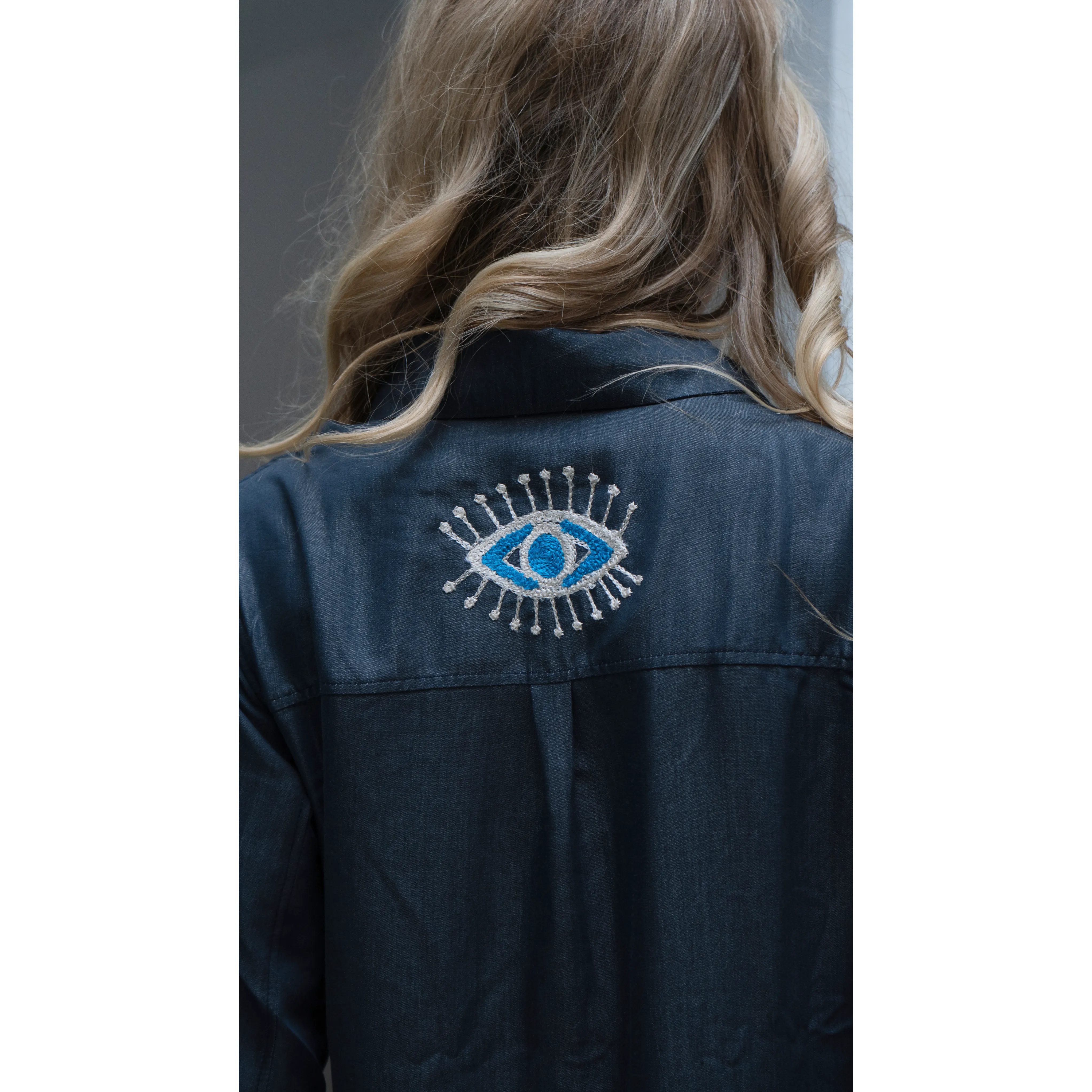Tahiti denim gallabia dress