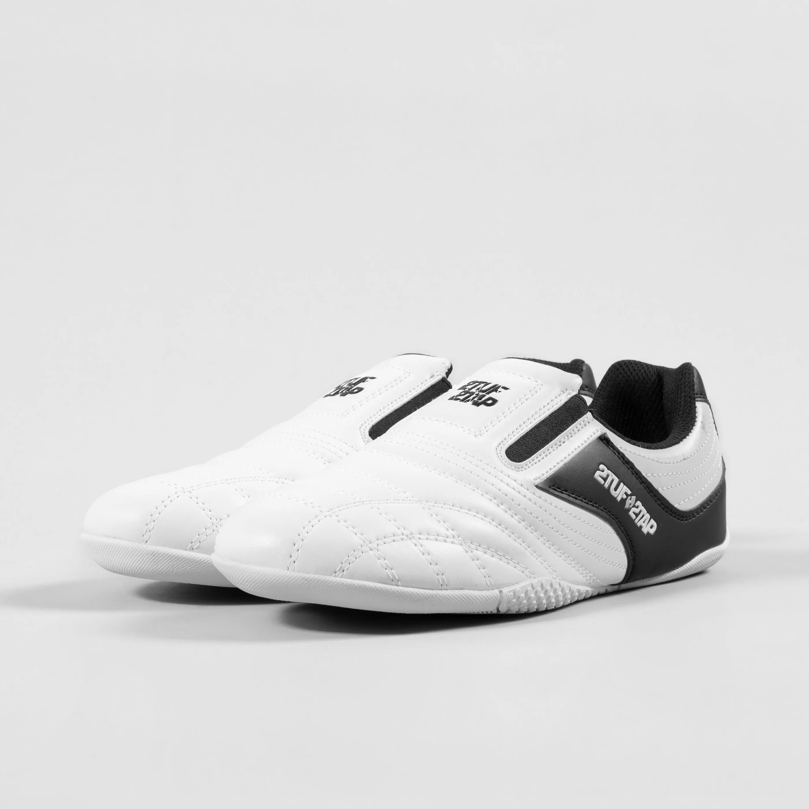 'Tempo' Taekwondo Training Shoes - White/Black - 2TUF2TAP