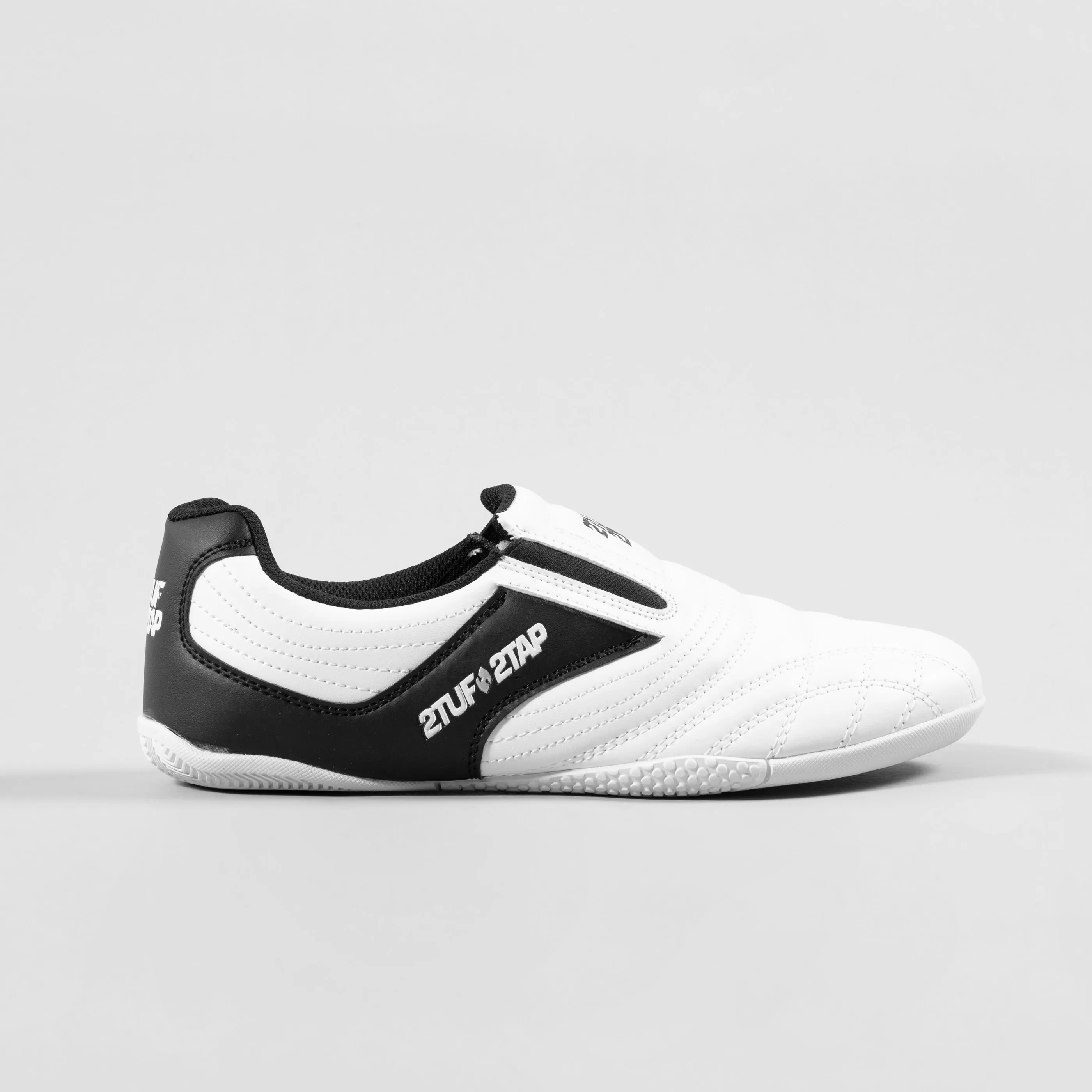 'Tempo' Taekwondo Training Shoes - White/Black - 2TUF2TAP