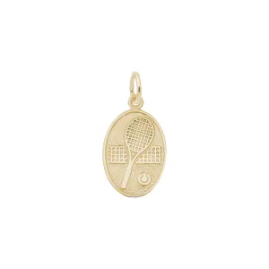 Tennis Oval Disc Charm