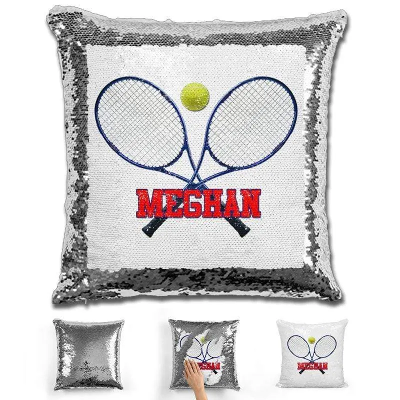 Tennis Personalized Magic Sequin Pillow