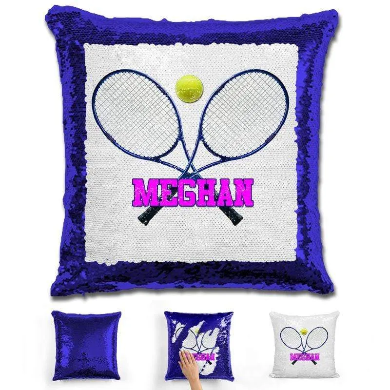 Tennis Personalized Magic Sequin Pillow