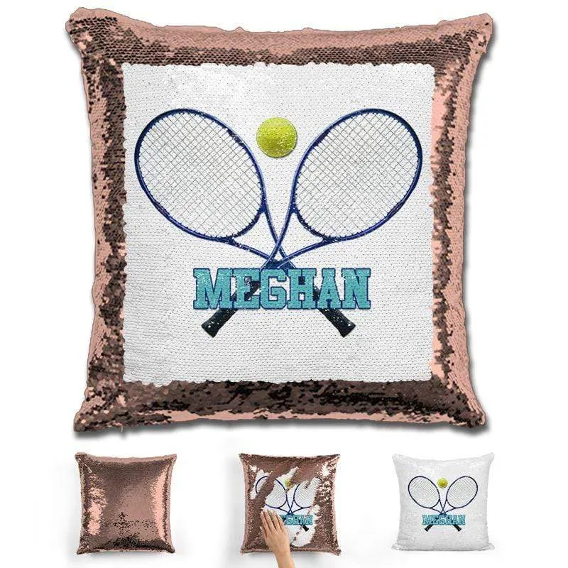 Tennis Personalized Magic Sequin Pillow