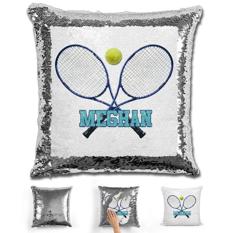 Tennis Personalized Magic Sequin Pillow